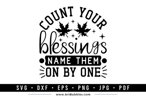 count your blessings thanksgiving svg