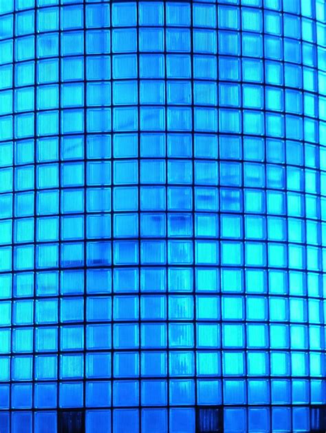 Glass Block Blue Glass Wall Glass Building Architecture Glass Blocks Light Piqsels