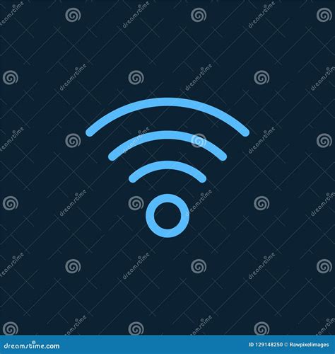 Blue Wireless Connection Symbol Vector Stock Vector Illustration Of