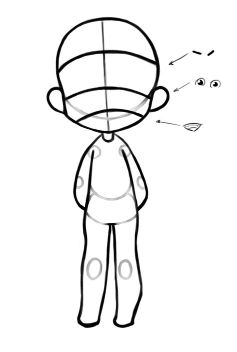 Chibi Body Deconstruction Drawing Guidelines Chibi Sketch Chibi Drawings Art Drawings