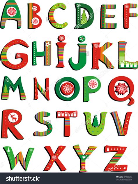 Christmas Alphabet Letters Printable Free Web Cut Color And Decorate