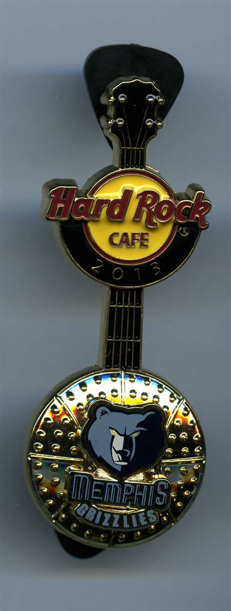 Memphis Grizzlies Hard Rock Cafe Guitar Pin Hard Rock Rock Cafe