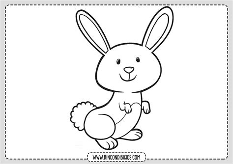 Dibujo De Conejo Facil Para Colorear Rincon Dibujos