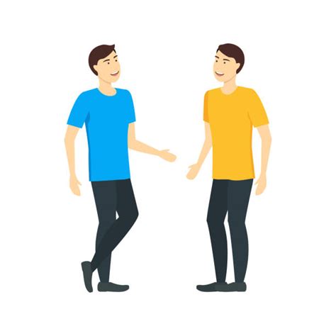 Two Men Discussing Illustrations Royalty Free Vector Graphics And Clip