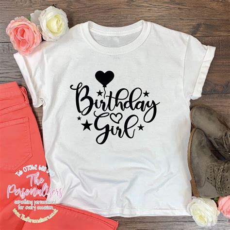 Personalised Kids Birthday Girl T Shirt Various Colour Etsy