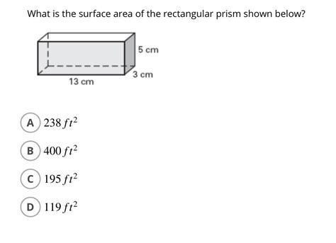 What Is The Surface Area Of The Rectangular Prism Shown Below