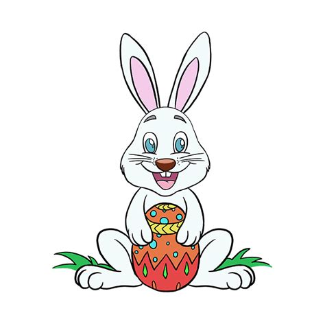 Simple Cute Easter Bunny Drawing