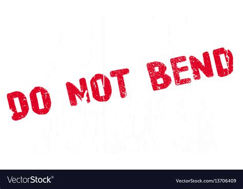 Do Not Bend Rubber Stamp Royalty Free Vector Image