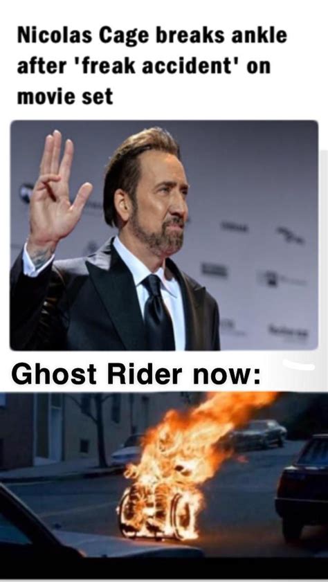 Nicolas Cage Ghost Rider Marvel Marvel Jokes Funny Memes Memes