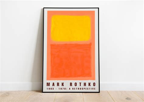 Mark Rothko Art Exhibition Poster Rothko Art Print Modern Etsy
