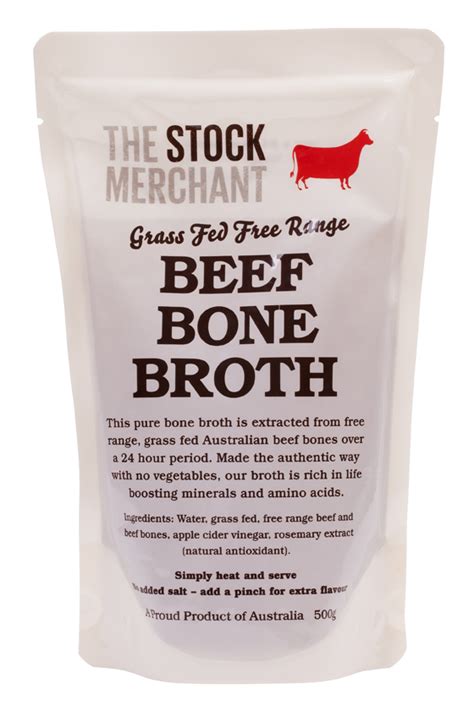 Beef Bone Broth 500g The Stock Merchant Three Brothers Fresh