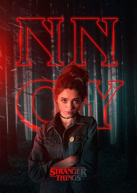 spooky stranger things characters posters fubiz media stranger things saison 1 nancy stranger