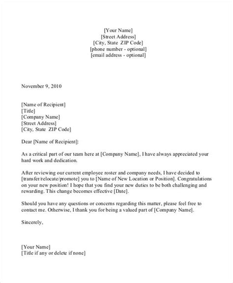 21 Employee Transfer Letter Templates Pdf Doc