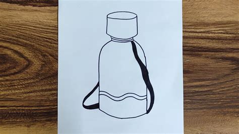 How To Draw A Water Bottle Step By Step Drawing Sketch Youtube