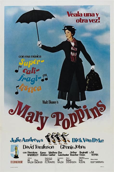 mary poppins 1964 julie andrews dick van dike póster de la etsy españa