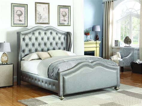 Coaster Bedroom Belmont Grey Upholstered Queen Bed 300824q Osmond