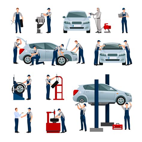 Car Service Vector Icons Myeluli