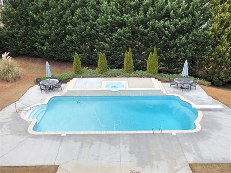 Large Pool With Diving Board Hot Tub With Two Large Sun Decks Diving