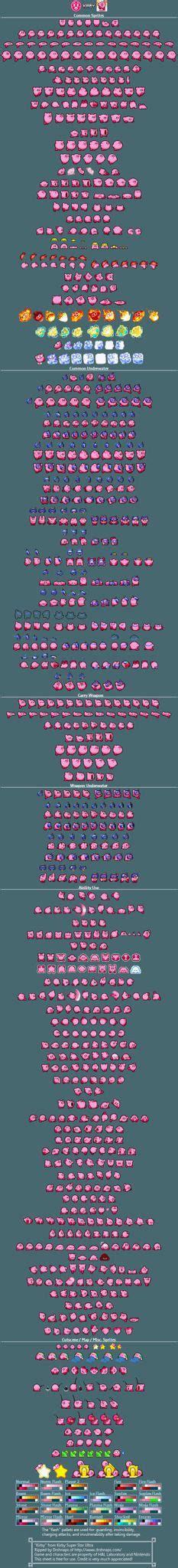 Kirby Sprites From Kirby Super Star Ultra Kirby Sprite Pink