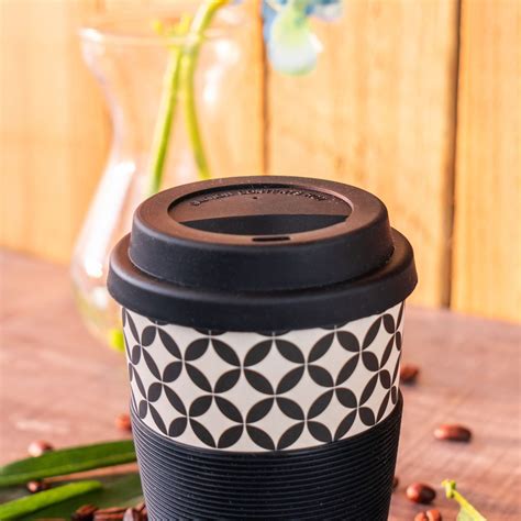 Reusable Coffee Cup Travel Mug Eco Friendly Bamboo Fibre Ml Ebay