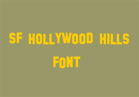 Sf Hollywood Hills Font Dafont Free
