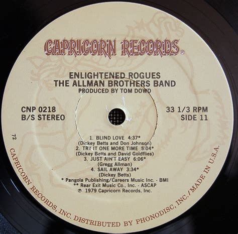 The Allman Brothers Band Enlightened Rogues Used Vinyl High