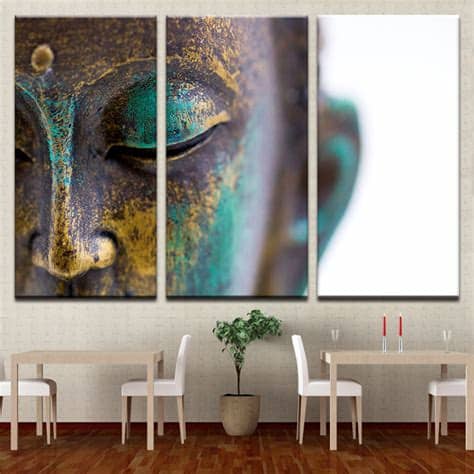 13 buddha statue (the moment of enlightenment). Canvas Paintings Wall Art Home Decor 3 Pieces Buddha ...