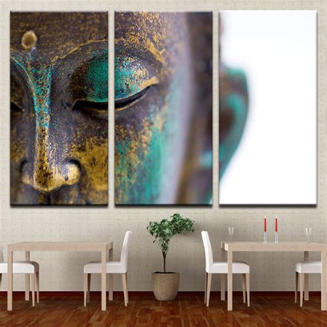 Select frames with the same wood tones or paint colors as your furniture for a cohesive feel. Canvas Paintings Wall Art Home Decor 3 Pieces Buddha ...