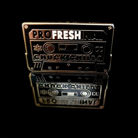 Cassette Pin Black And Gold Chill Shop