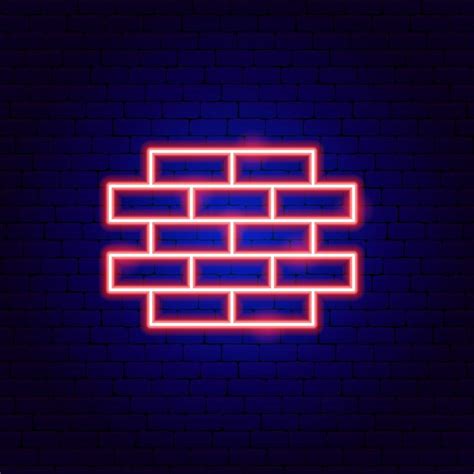Brick Wall Neon Sign 4859527 Vector Art At Vecteezy