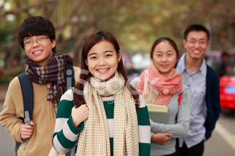 Picture Of Group Chinese College Students Stock Photo Royalty Free