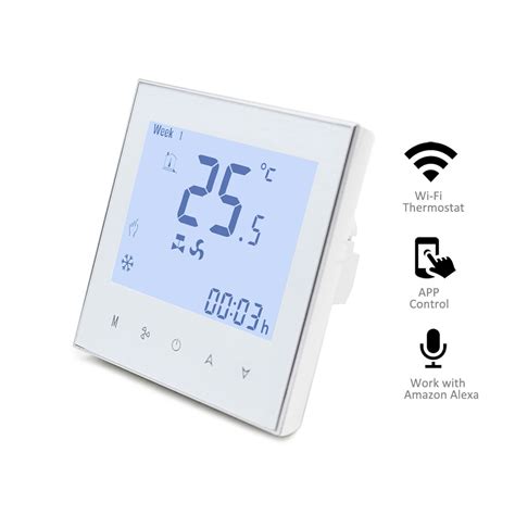 Smart Room Air Conditioner Touch Screen Programmable Fcu Wifi Thermostat