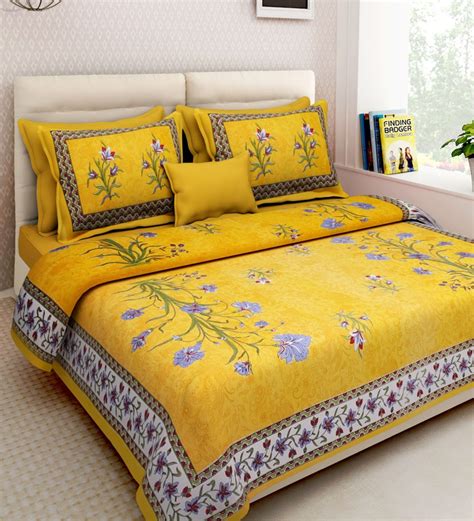 Buy Cotton 160tc Double Bedsheet With 2 Pillow Covers Online Floral