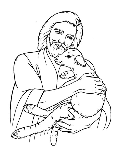 Jesus And Lamb Coloring Page Coloring Pages