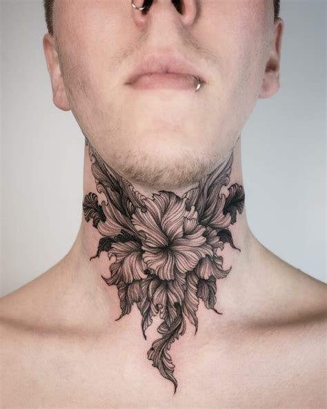 Mens Throat Tattoo Ideas Photos