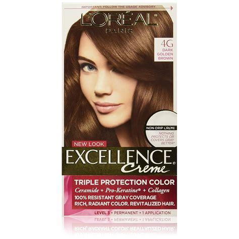 L Oreal Paris Excellence Creme Hair Color Dark Golden Brown G Pack