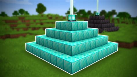 I Made A Full Diamond Beacon In Minecraft Hardcore Youtube
