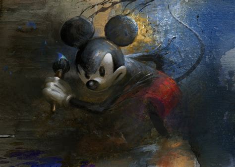 Digital Painting Mickey And His Brush 2d Digital Concept Art