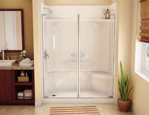 One Piece Shower Units For Modern Bath Design Outstanding Floral Decorating Idea One Piece Sh