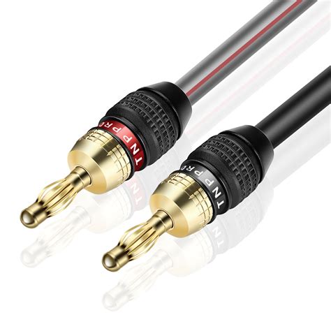 Speaker Cable With Banana Plug Tips High Count Strand 12 Awg