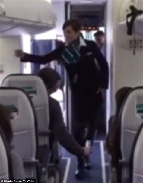 Westjet Flight Attendant Performs Uptown Funk Dance Moves Before Take