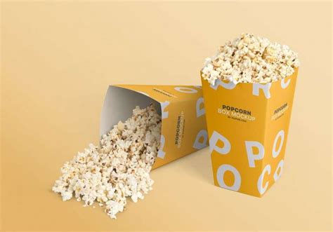 popcorn box  psd mockup freemockupnet