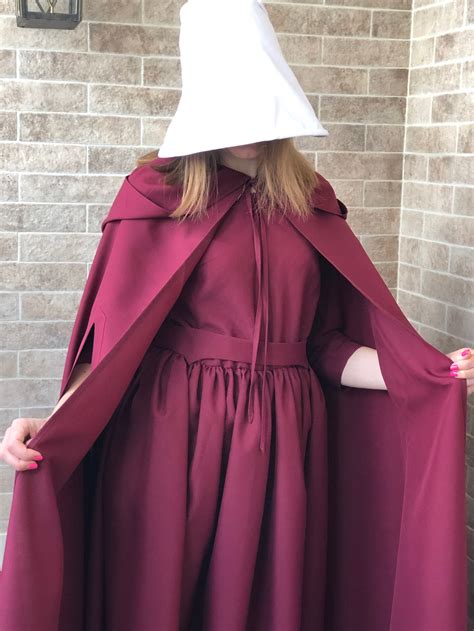 Handmaids Tale Costume Cloak Mask Cap Wings The Handmaids Tale Etsy