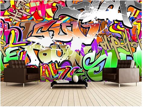 Custom 3d Art Wallpaper Graffiti Art Urban Murals For