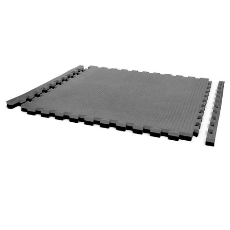 Safe Tumble Time 100cm Large Soft Play Mat Grey And Black Pack Of 4 4sqm Play Mats Direct