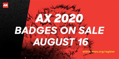 2020 Ax Badge On Sale Date Anime Expo