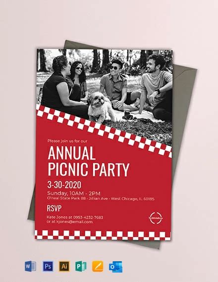 Summer Picnic Party Invitation Template Download In Word Word