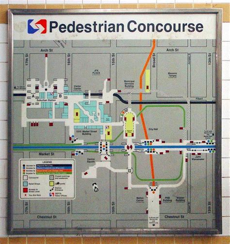 Map Of Underground Septa Concourses Rphiladelphia