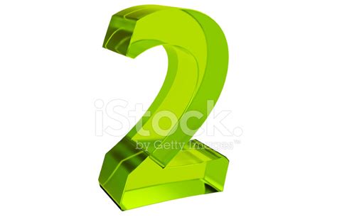 Transparent Green Number Two Stock Photo Royalty Free Freeimages