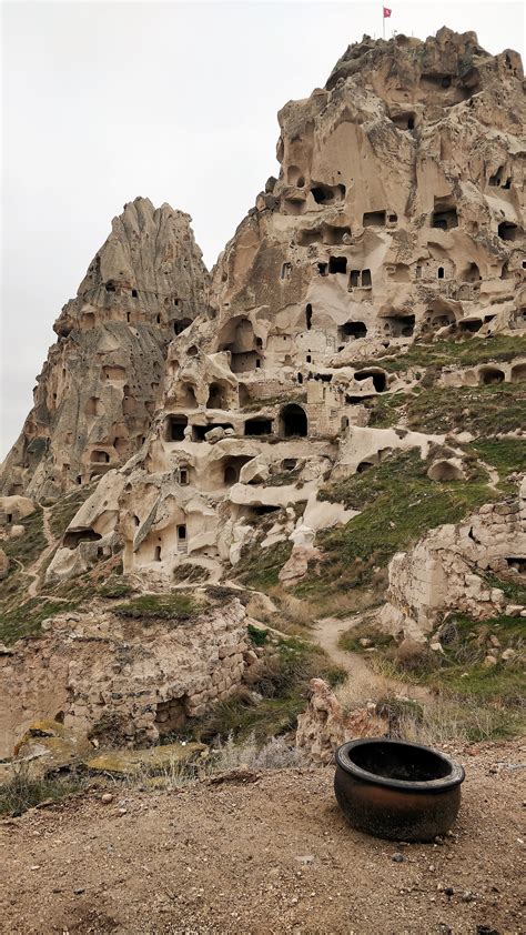 Uchisar Castle In Cappadocia Turkey April 2019 Rtravelphotos